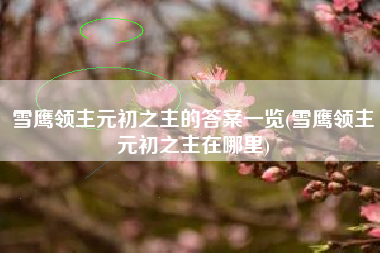 雪鹰领主元初之主的答案一览(雪鹰领主元初之主在哪里)