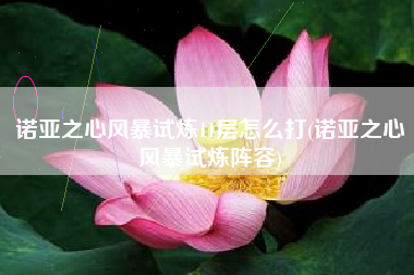 诺亚之心风暴试炼11层怎么打(诺亚之心风暴试炼阵容)