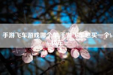手游飞车游戏哪个车,手游飞车想买一个b级车