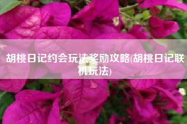 胡桃日记约会玩法奖励攻略(胡桃日记联机玩法)
