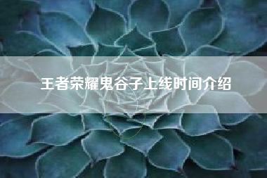 王者荣耀鬼谷子上线时间介绍