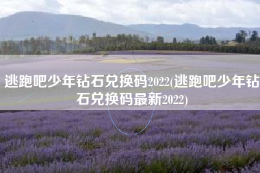 逃跑吧少年钻石兑换码2022(逃跑吧少年钻石兑换码最新2022)