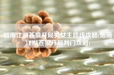 烟雨江湖苍狼开局男女主路线攻略(烟雨江湖苍狼开局判门攻略)