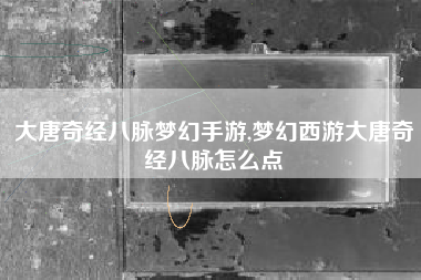 大唐奇经八脉梦幻手游,梦幻西游大唐奇经八脉怎么点