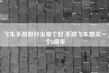 飞车手游和针尖那个好,手游飞车想买一个b级车