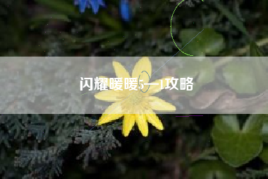 闪耀暖暖5—1攻略