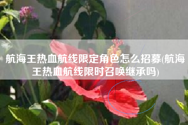 航海王热血航线限定角色怎么招募(航海王热血航线限时召唤继承吗)
