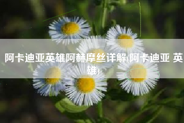阿卡迪亚英雄阿赫摩丝详解(阿卡迪亚 英雄)