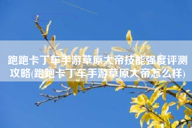 跑跑卡丁车手游草原大帝技能强度评测攻略(跑跑卡丁车手游草原大帝怎么样)
