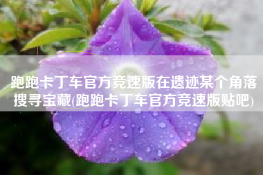 跑跑卡丁车官方竞速版在遗迹某个角落搜寻宝藏(跑跑卡丁车官方竞速版贴吧)