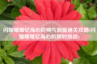 闪耀暖暖忆海心阶帅气制服通关攻略(闪耀暖暖忆海心阶限时挑战)