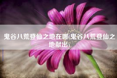 鬼谷八荒登仙之地在哪(鬼谷八荒登仙之地献出)