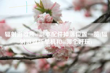 辐射避难所ol副本配件掉落位置一览(辐射避难所单机和ol哪个好玩)