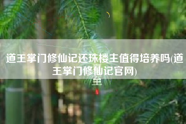 道王掌门修仙记还珠楼主值得培养吗(道王掌门修仙记官网)