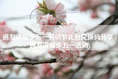 道友请留步五一劳动节礼包兑换码分享 (道友请留步五一活动)
