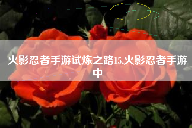火影忍者手游试炼之路15,火影忍者手游中