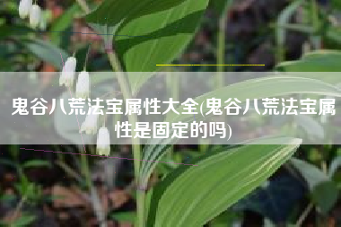 鬼谷八荒法宝属性大全(鬼谷八荒法宝属性是固定的吗)