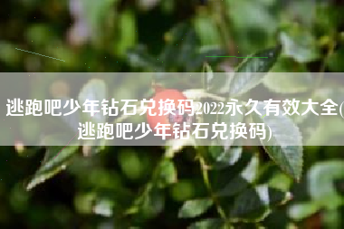 逃跑吧少年钻石兑换码2022永久有效大全(逃跑吧少年钻石兑换码)