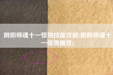 阴阳师魂十一怪物技能攻略(阴阳师魂十一怪物属性)