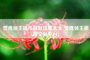 雪鹰领主银币获取攻略大全(雪鹰领主银币交易平台)