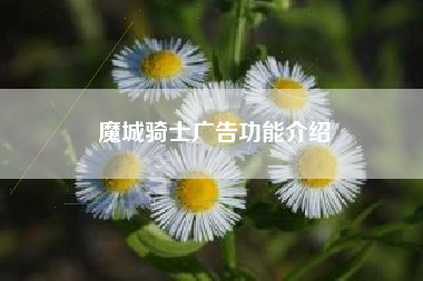 魔城骑士广告功能介绍
