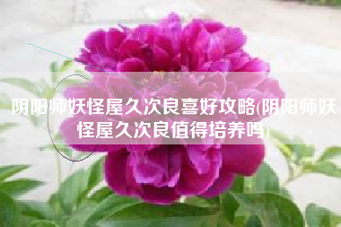 阴阳师妖怪屋久次良喜好攻略(阴阳师妖怪屋久次良值得培养吗)