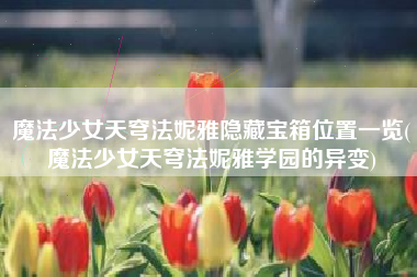 魔法少女天穹法妮雅隐藏宝箱位置一览(魔法少女天穹法妮雅学园的异变)