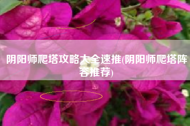阴阳师爬塔攻略大全速推(阴阳师爬塔阵容推荐)