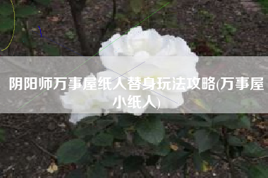 阴阳师万事屋纸人替身玩法攻略(万事屋小纸人)