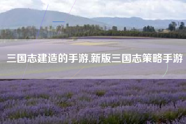 三国志建造的手游,新版三国志策略手游