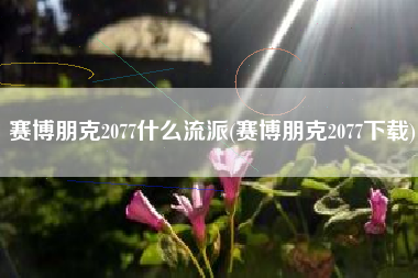 赛博朋克2077什么流派(赛博朋克2077下载)