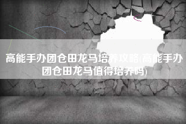 高能手办团仓田龙马培养攻略(高能手办团仓田龙马值得培养吗)