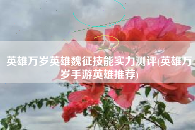 英雄万岁英雄魏征技能实力测评(英雄万岁手游英雄推荐)