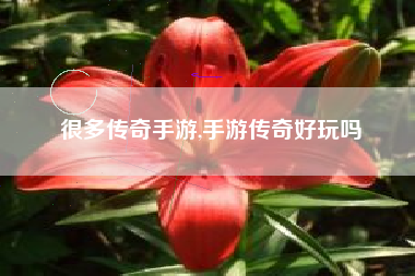 很多传奇手游,手游传奇好玩吗