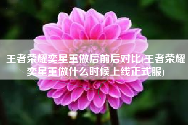 王者荣耀奕星重做后前后对比(王者荣耀奕星重做什么时候上线正式服)