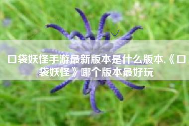 口袋妖怪手游最新版本是什么版本,《口袋妖怪》哪个版本最好玩
