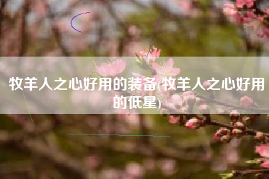 牧羊人之心好用的装备(牧羊人之心好用的低星)