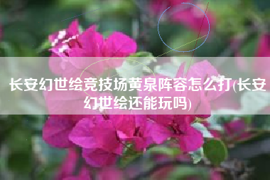 长安幻世绘竞技场黄泉阵容怎么打(长安幻世绘还能玩吗)