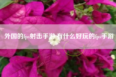外国的fps射击手游,有什么好玩的fps手游