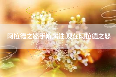 阿拉德之怒手游属性,现在阿拉德之怒