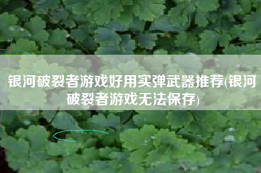 银河破裂者游戏好用实弹武器推荐(银河破裂者游戏无法保存)