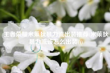王者荣耀米莱狄暴力流出装推荐(米莱狄暴力流该怎么出装())