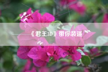 《君王3D》带你装逼