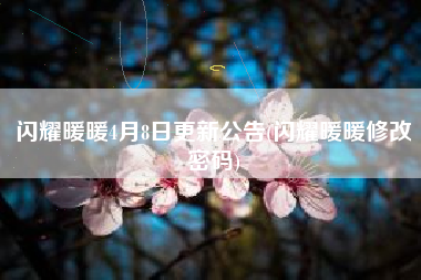 闪耀暖暖4月8日更新公告(闪耀暖暖修改密码)