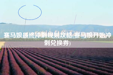 赛马娘最终冲刺规则攻略(赛马娘开始冲刺兑换券)
