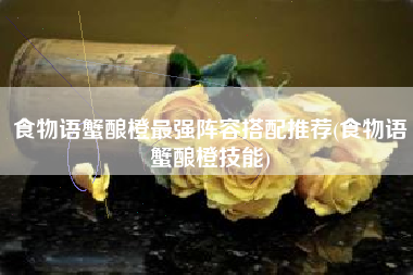 食物语蟹酿橙最强阵容搭配推荐(食物语蟹酿橙技能)