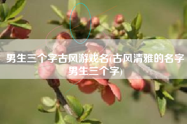 男生三个字古风游戏名(古风清雅的名字男生三个字)