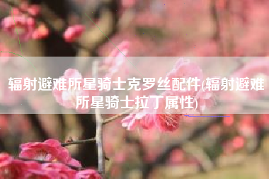 辐射避难所星骑士克罗丝配件(辐射避难所星骑士拉丁属性)