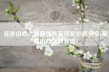 花亦山心之月最强阵容搭配思路分享(花亦山心之月官服)