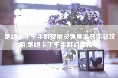 跑跑卡丁车手游夜精灵强度手感评测攻略(跑跑卡丁车手游幻夜精灵)